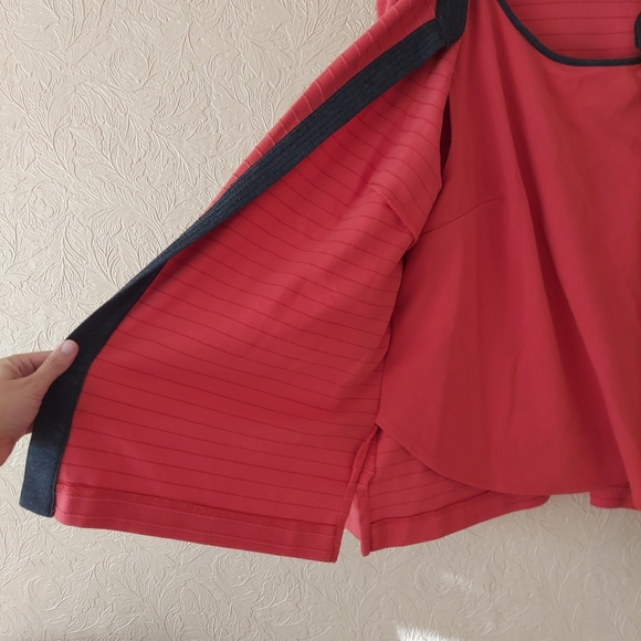 Alfred Dunner Coral and Grey Open Front Sweater with Attached Tank Shell Sz 1X - Picture 4 of 8